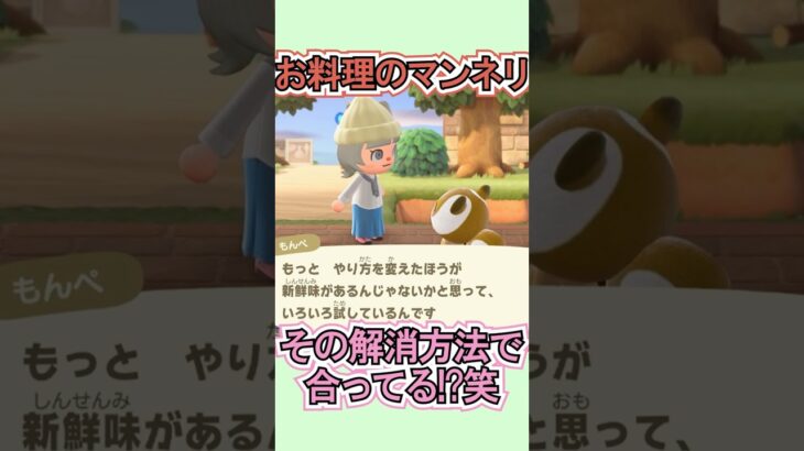 もんぺ、料理の「作り方」が独特すぎた笑【あつ森】 #Shorts #あつ森