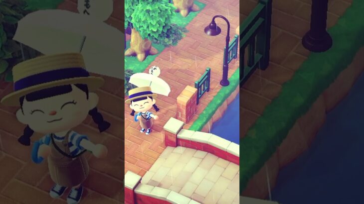 雨の並木道 #animalcrossingnewhorizons #あつ森 #あつまれどうぶつの森 #どうぶつの森