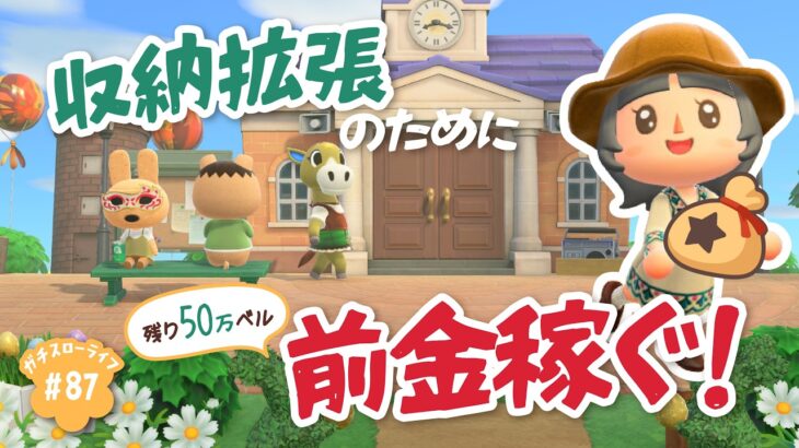 【あつ森】収納拡張したい！！お金が足りない！！【よりどり島】