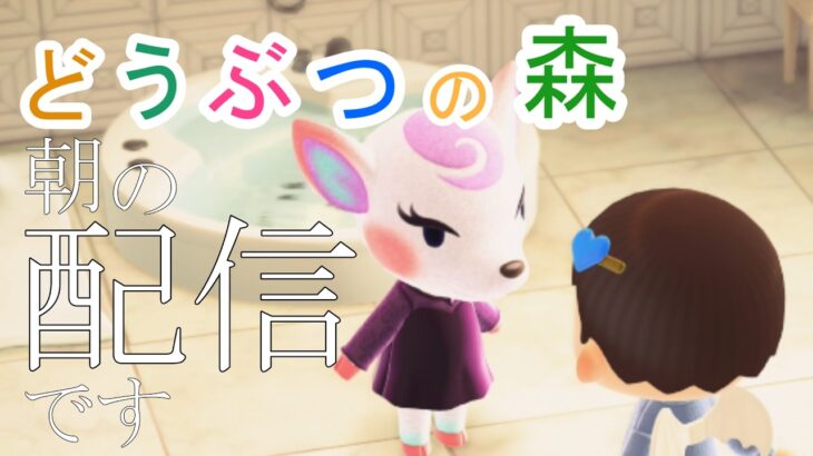 【初見さんも歓迎】おはよう、あつ森で朝配信です。朝からカフェに行きたい！【あつまれどうぶつの森】