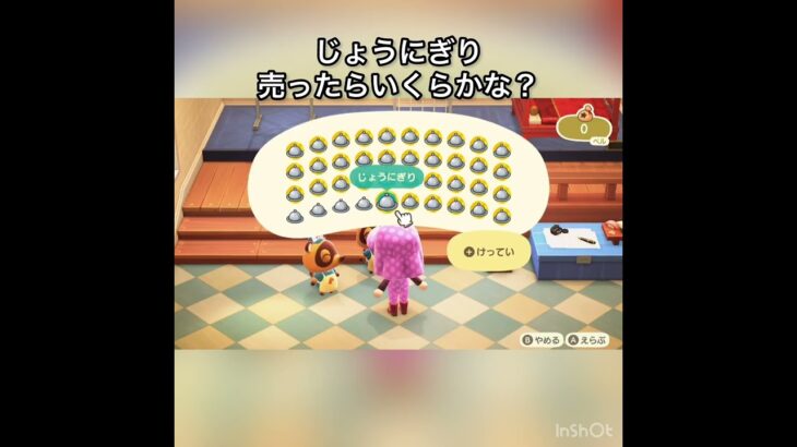 【あつ森　じょうにぎり売ったらいくらになるの？】#vlog #あつ森 #あつまれどうぶつの森 #こはくちゃんねる2424   #毎日更新　毎日更新中　 金を稼ぐ　ソロぼっち女子