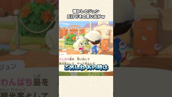 【あつ森】懐かしのジュン！思い出がひどすぎるw【あつまれどうぶつの森】#shorts #あつ森