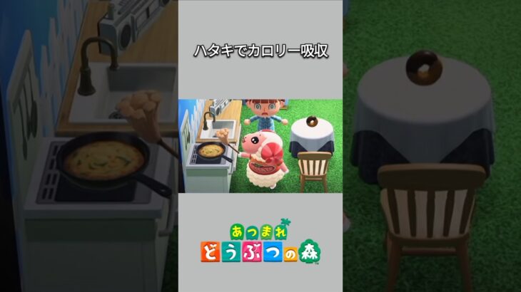 【あつ森】ハタキがカロリーを吸収して0カロリーになると思ってるちゃちゃまる😂【あつまれどうぶつの森】【どうぶつの森】【ACNH】 #short