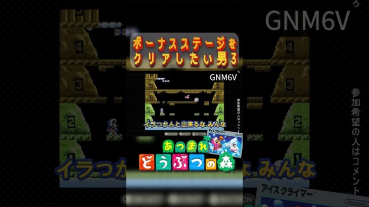 ボーナスステージをクリアしたい男の物語 3　#あつ森  #switch2  #ゲーム実況  #切り抜き  #shorts  #アイスクライマー