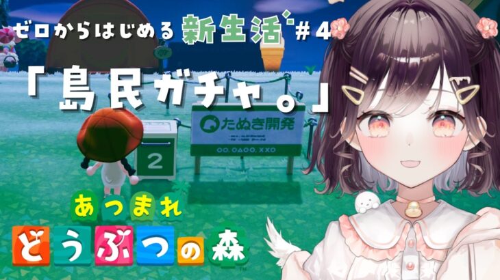 【あつ森】朝からはじまる島民ガチャ #4【たここ/Vtuber】