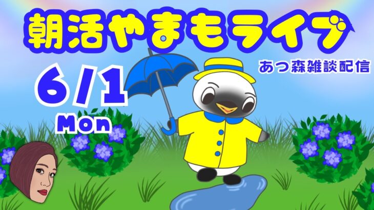 6/1（月）☀️朝活やまもライブ【あつ森雑談配信】