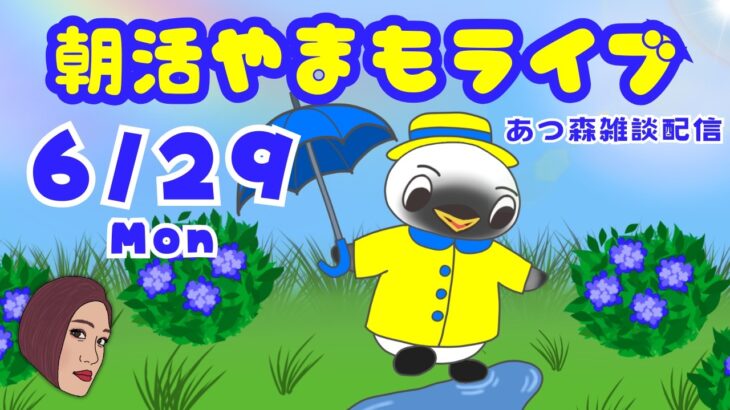 6/29（月）☀️朝活やまもライブ【あつ森雑談配信】
