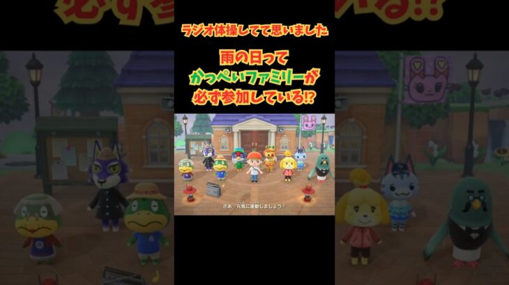 かっぺいファミリー 雨の日限定？#acnh #あつ森 #あつまれどうぶつの森#どうぶつの森  #animalcrossing #ゲーム#shorts