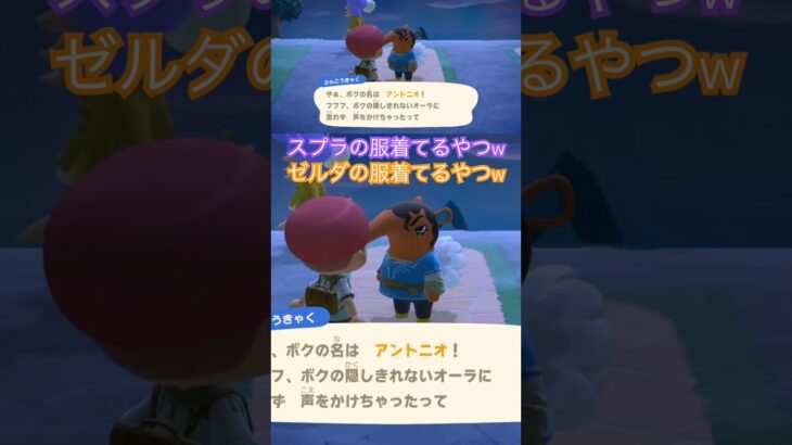 【あつ森】ゼルダの伝説の服とスプラトゥーンの服を着てるやつらおったよ😆💖 #あつまれどうぶつの森 #あつ森 #どうぶつの森 #animalcrossing #アイソトープ #shorts