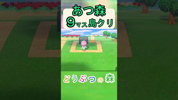 【あつ森９マス島クリ】簡単にアイスキャンディーで涼める場所が作れる島クリ！【あつまれどうぶつの森】#あつ森 #あつまれどうぶつの森