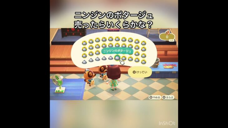 【あつ森　ニンジンのポタージュ売ったらいくらかな？　　#vlog #あつ森 #あつまれどうぶつの森 #こはくちゃんねる2424   #毎日更新　毎日更新中　 金を稼ぐ】