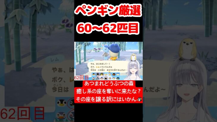【あつ森】ペンギン厳選60～62匹目 #vtuber  #ゲーム実況