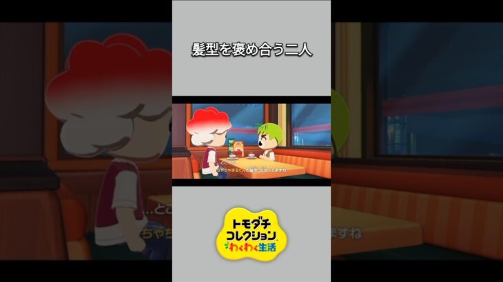 【トモコレ】髪型を褒め合う、ちゃちゃまるとのりお。【あつ森】【トモダチコレクションわくわく生活】【ACNH】 #short