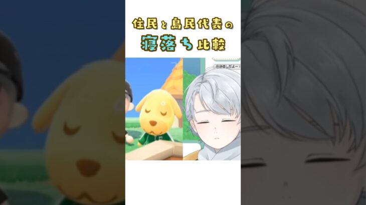 【あつ森ASMR】住民と島民代表Vtuberの寝落ちを比較してみた【#あつまれどうぶつの森 #shorts #vtuber 】