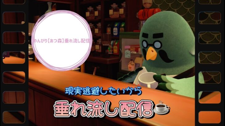 「あつ森」現実逃避したいからオヤツ食べもってダラァ～っと垂れ流し配信「作業BGMにどうぞ」
