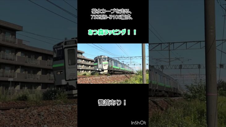菊水カーブを走る、あつ森ラッピング！！ #jr北海道 #あつまれどうぶつの森 #鉄道