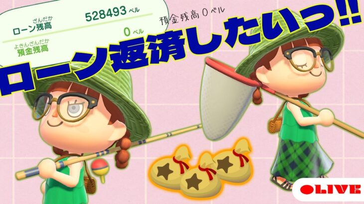 【あつ森】ローン返済したい💸！ベル稼ぎ頑張る配信！！【ライブ配信】