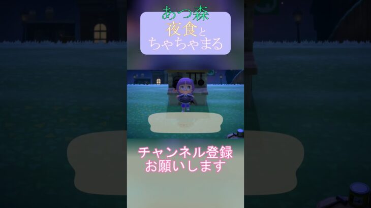 【あつ森！夜食！】夜食の誘惑をあつ森で叶える！ちゃちゃまるに食べてもらう！？【あつまれどうぶつの森】#あつ森 #あつまれどうぶつの森