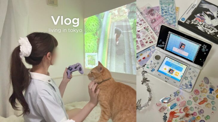 懐かしの3DSデコ🎮✨引きこもってポケモンとあつ森を遊ぶ休日🏡vlog