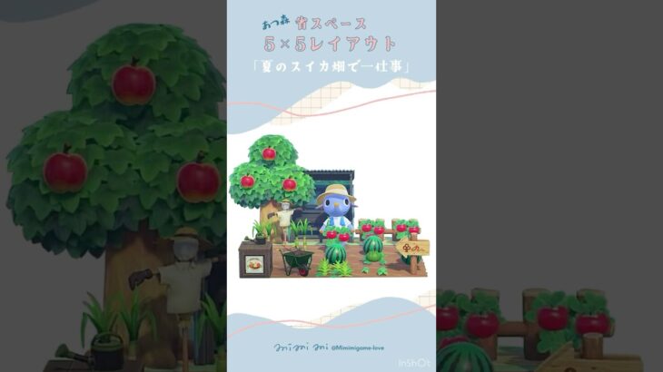 【あつ森】  夏のスイカ畑で一仕事🍉🍅#Shorts  #あつ森