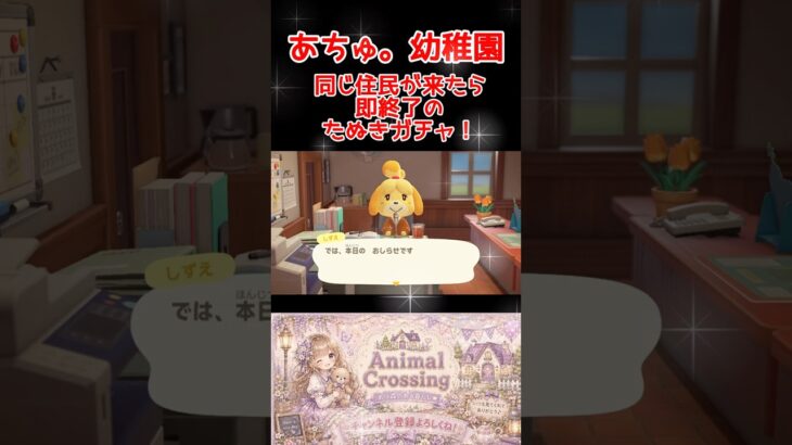 【あつ森】同じ住民が来たら即終了のたぬきガチャ！幼稚園卒園📛round1 #shorts