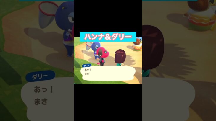 ハンナとダリーが一緒に出かけたんだって！🤭 【あつ森】 #shorts #あつ森 #ゲーム実況