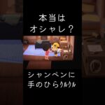 あつ森 シャンペンに手のひらｸﾙｸﾙ 本当はオシャレ？　 #shorts  #あつまれどうぶつの森 #あつ森  #animalcrossing #ゲーム実況