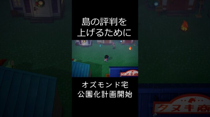 あつ森 島の評判上げに住民の家 公園化計画 開始 #shorts  #あつまれどうぶつの森 #あつ森  #animalcrossing #ゲーム実況