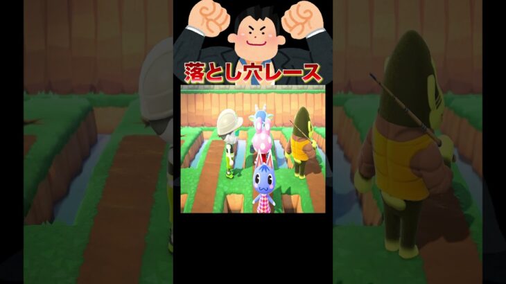 姫を救えるのは誰だ⁉️👸⚔️🕳️#あつ森 #落とし穴レース #救出ゲーム