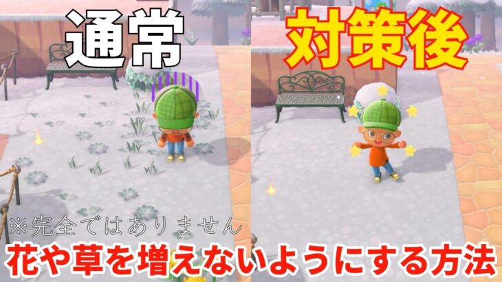 【あつ森】草&花が増え続けるのを防ぐ方法
