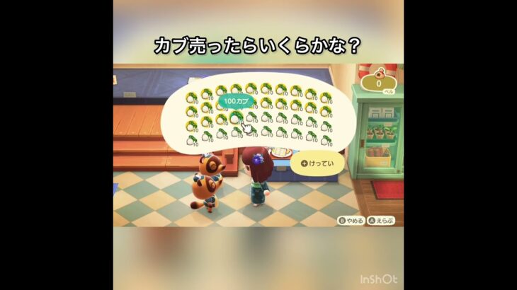 【あつ森】カブ大量に売ったらいくらかな？　#vlog #あつ森 #あつまれどうぶつの森 #こはくちゃんねる2424   #毎日更新　