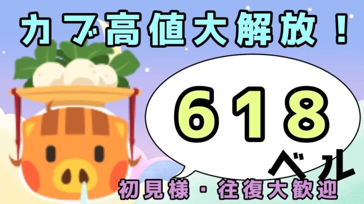【あつ森実況】朝からカブ活618ベル！！参加型！【初見さん歓迎！】