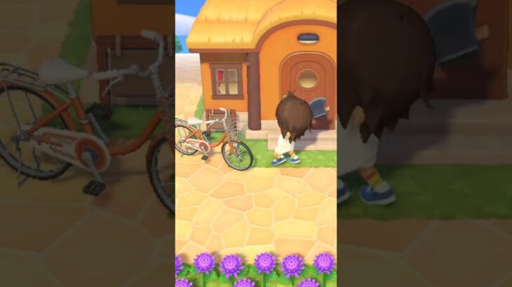 【あつ森】自転車を斧で叩き続けると、壊れる説。　#shorts #あつ森