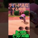 あつ森のライトが点灯する時間が初めて分かった瞬間