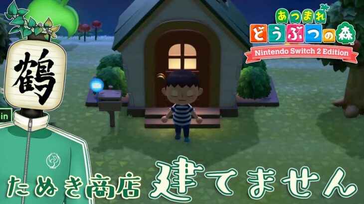 【あつ森／睡眠導入】タヌキ商店を建てない島で、静かに過ごす夜 #4 【あつまれどうぶつの森】提灯頭の鶴