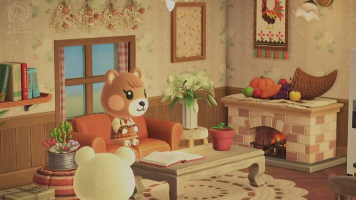 【あつ森BGM】かぼちゃ畑ののどかな朝☀️｜優しいアコースティックフォーク＆自然音・焚き火の環境音｜3時間｜作業用・勉強用BGM｜途中広告なし【ACNH】