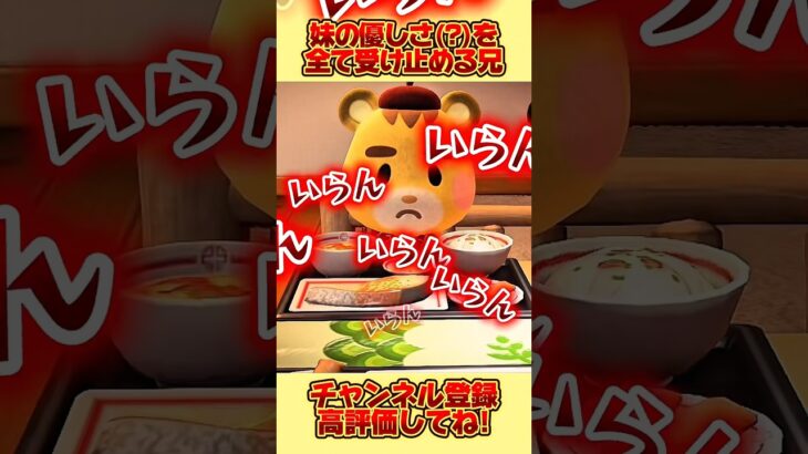 妹の優しさ(?)を全て受け入れる兄、、。 #あつまれどうぶつの森 #あつ森 #shorts
