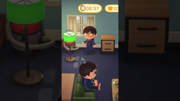 あつ森バグった⁈                                     フレンドが照明連打してる時にカーテン閉めて開けるとこうなった