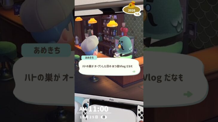 あつ森風vlog🐿喫茶ハトの巣がオープンした日☕️☆社会人の日常